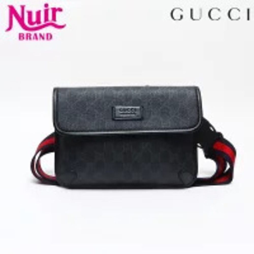 Gucci GG Supreme Body Bum Crossbody Belt Bag Shoulder Black - Picture 1 of 13